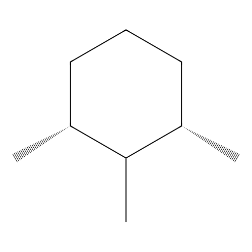 cis,trans,cis-1,2,3-Trimethylcyclohexane structure
