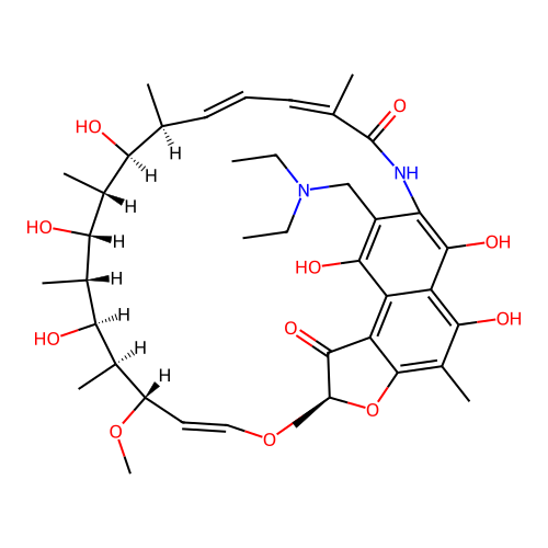 25-Deacetyl 3-diethylaminomethyl rifamycin SV structure