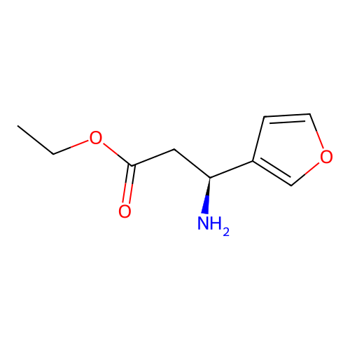 ethyl (3S)-3-amino-3-(furan-3-yl)propanoate structure