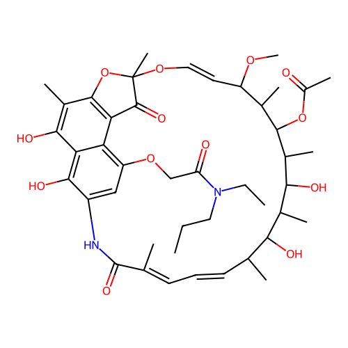 Rifamycin B ethylpropylamide structure