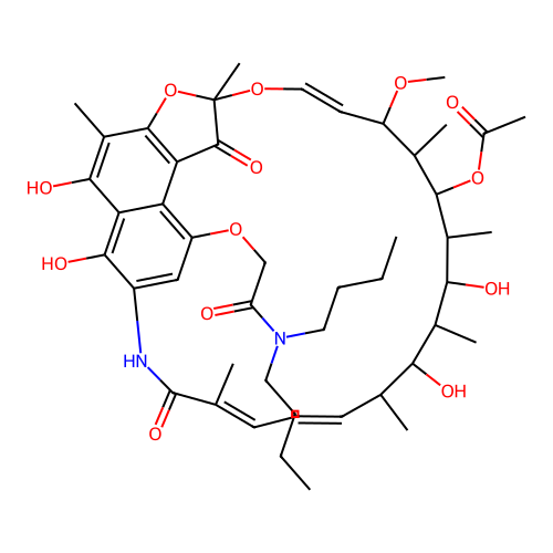 Rifamycin B dibutylamide structure