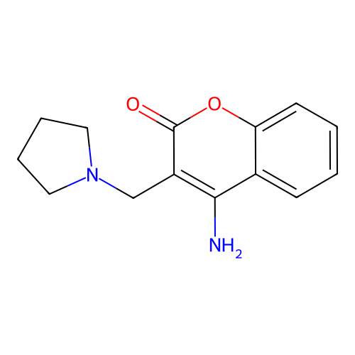 4-Amino-3-(pyrrolidin-1-ylmethyl)chromen-2-one structure