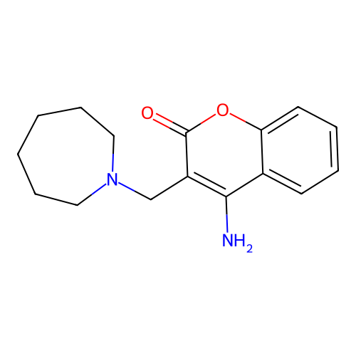 4-Amino-3-(azepan-1-ylmethyl)chromen-2-one structure