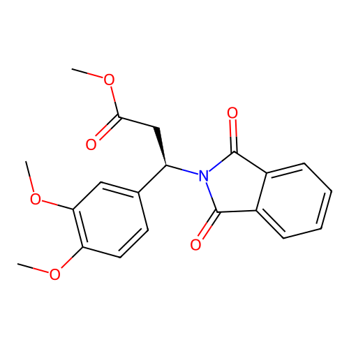 Methyl (3R)-3-phthalimido-3-(3,4-dimethoxyphenyl)propionate structure