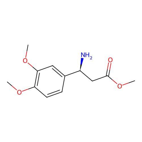 methyl (3S)-3-amino-3-(3,4-dimethoxyphenyl)propanoate structure