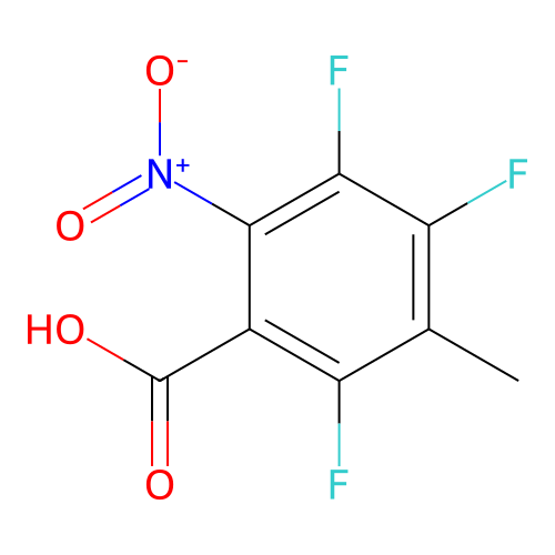 2,4,5-Trifluoro-3-methyl-6-nitrobenzoic acid structure