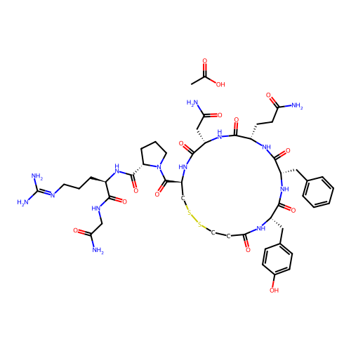 Desmopressin acetate anhydrous structure