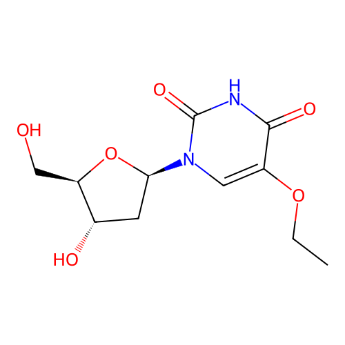 5-Ethoxy-2'-deoxyuridine structure