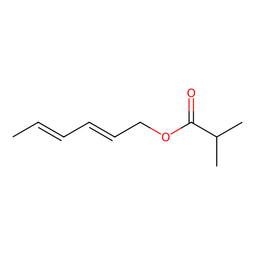 (2E,4E)-2,4-Hexadien-1-yl 2-methylpropanoate structure