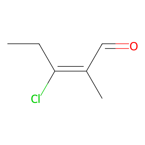 3-Chloro-2-methyl-2-pentenal structure