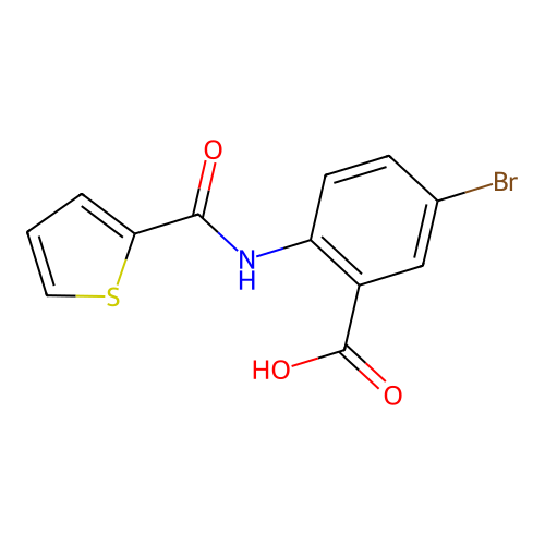5-Bromo-2-[(thiophen-2-ylcarbonyl)amino]benzoic acid structure