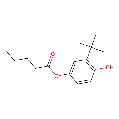 3-Tert-butyl-4-hydroxyphenyl pentanoate structure