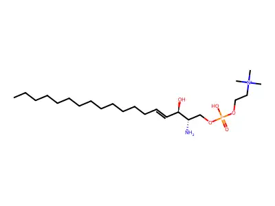 2-Amino-3-hydroxyoctadec-4-en-1-yl 2-(trimethylammonio)ethyl phosphate structure