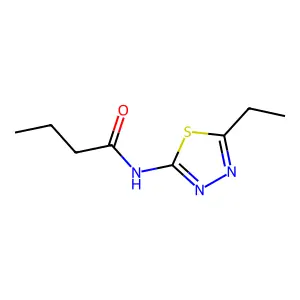 N-(5-ethyl-1,3,4-thiadiazol-2-yl)butanamide structure