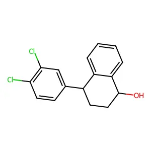 (1R,4S)-4-(3,4-dichlorophenyl)-1,2,3,4-tetrahydronaphthalen-1-ol structure