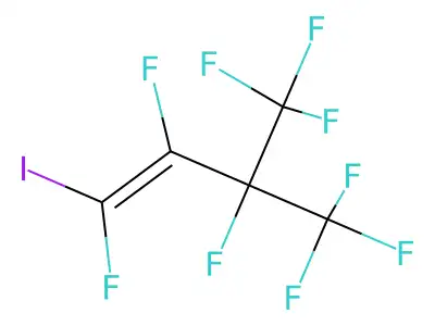 (1Z)-1,2,3,4,4,4-Hexafluoro-1-iodo-3-(trifluoromethyl)but-1-ene structure