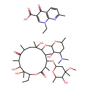 Erythromycin nalidixate structure