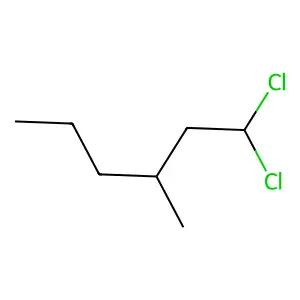 1,1-Dichloro-3-methylhexane structure