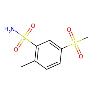 2-Methyl-5-(methylsulfonyl)benzenesulfonamide structure
