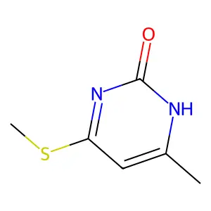 2-Hydroxy-4-methyl-6-(methylthio)pyrimidine structure