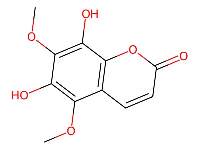 6,8-Dihydroxy-5,7-dimethoxycoumarin structure
