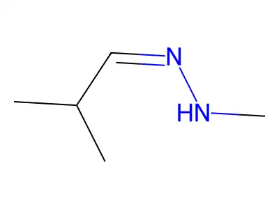 Isobutyraldehyde methylhydrazone structure