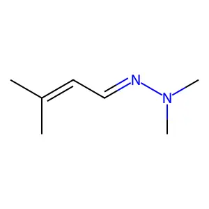 3-Methyl-2-butenal dimethyl hydrazone structure