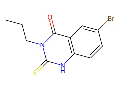 6-Bromo-3-propyl-2-sulfanyl-3,4-dihydroquinazolin-4-one structure