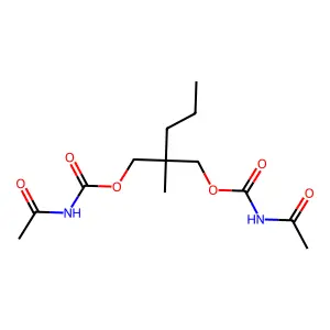 Carbamic acid, acetyl-, 2-methyl-2-propyltrimethylene ester structure
