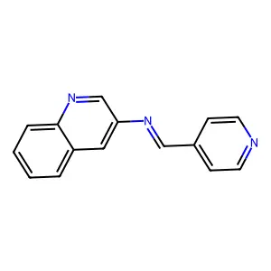 3-((4-Pyridylmethylene)amino)quinoline structure