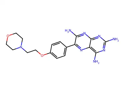 Pteridine-2,4,7-triamine, 6-(4-(2-(4-morpholinyl)ethoxy)phenyl)- structure
