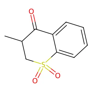 4H-1-Benzothiopyran-4-one, 2,3-dihydro-3-methyl-, 1,1-dioxide structure