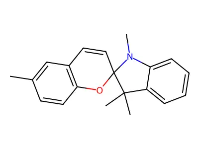 1',3',3',6-Tetramethylspiro[chromene-2,2'-indoline] structure
