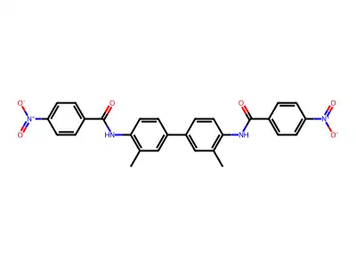 N-[2-methyl-4-[3-methyl-4-[(4-nitrobenzoyl)amino]phenyl]phenyl]-4-nitrobenzamide structure