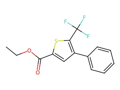 Ethyl 4-phenyl-5-(trifluoromethyl)thiophene-2-carboxylate structure