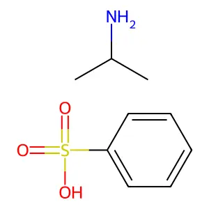 Benzenesulfonic acid--propan-2-amine (1/1) structure