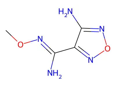 1,2,5-Oxadiazole-3-carboximidamide,4-amino-N-methoxy- structure