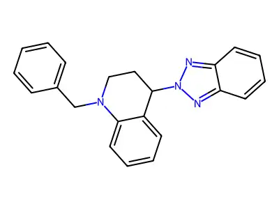 4-(2H-1,2,3-Benzotriazol-2-yl)-1-benzyl-1,2,3,4-tetrahydroquinoline structure
