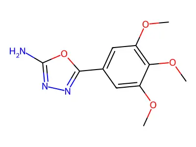 5-(2,3,4-三甲氧基苯基)-1,3,4-噁二唑-2-胺 structure