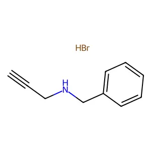 Benzenemethanamine, N-2-propynyl-, hydrobromide structure