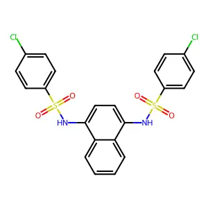4-chloro-N-[4-[(4-chlorophenyl)sulfonylamino]naphthalen-1-yl]benzenesulfonamide structure