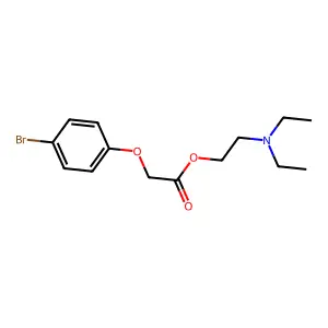 Acetic acid, (4-bromophenoxy)-, 2-(diethylamino)ethyl ester structure