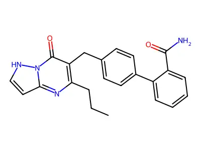 4'-((7-Hydroxy-5-propylpyrazolo(1,5-a)pyrimidin-6-yl)methyl)-(1,1'-biphenyl)-2-carboxamide structure