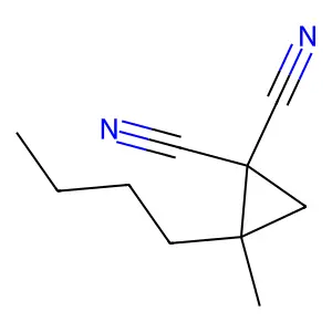 2-Butyl-2-methyl-1,1-cyclopropanedicarbonitrile structure