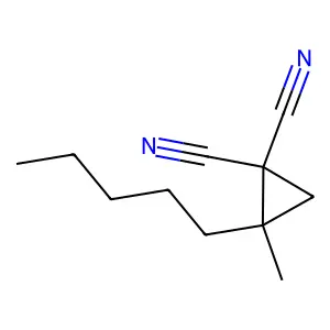 2-Methyl-2-pentyl-1,1-cyclopropanedicarbonitrile structure