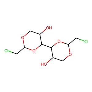 2-(Chloromethyl)-4-[2-(chloromethyl)-5-hydroxy-1,3-dioxan-4-yl]-1,3-dioxan-5-ol structure