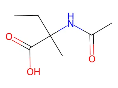 2-Acetamido-2-methylbutanoic acid structure