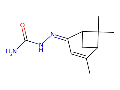 [(4,6,6-Trimethyl-2-bicyclo[3.1.1]hept-3-enylidene)amino]urea structure