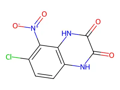 6-Chloro-5-nitro-1,4-dihydroquinoxaline-2,3-dione structure