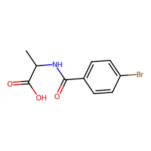 (2S)-2-[(4-bromophenyl)formamido]propanoic acid structure